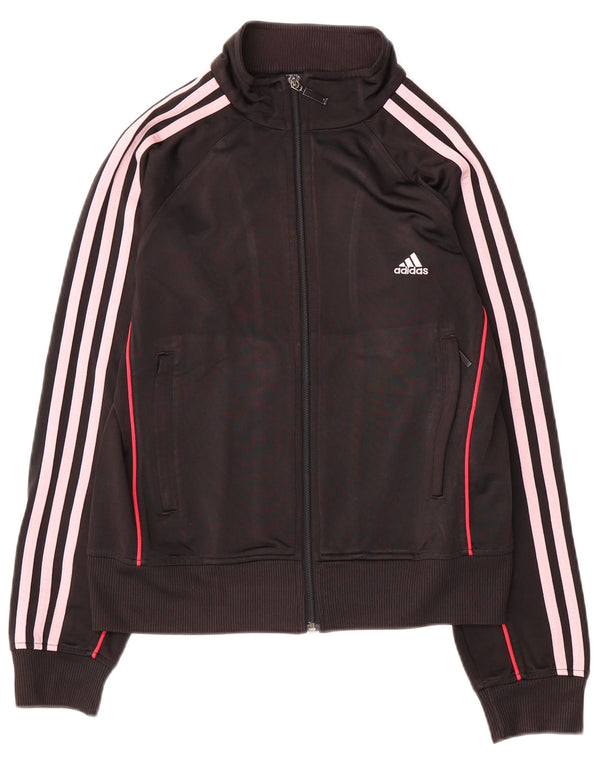 Giacca da tuta da donna Adidas UK 12 Medium Nero Poliestere
