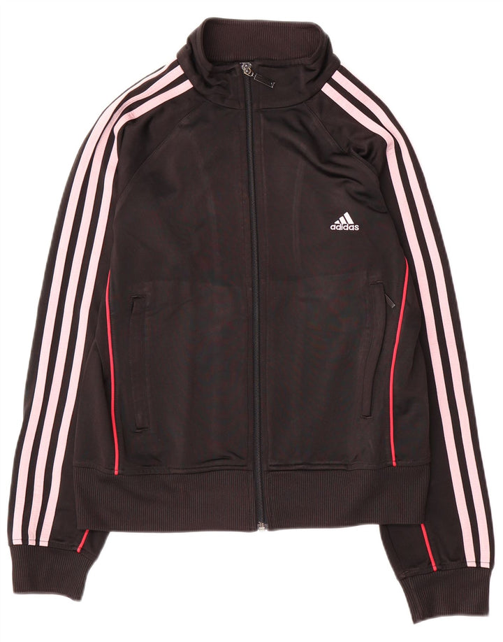 Giacca da tuta da donna Adidas UK 12 Medium Nero Poliestere