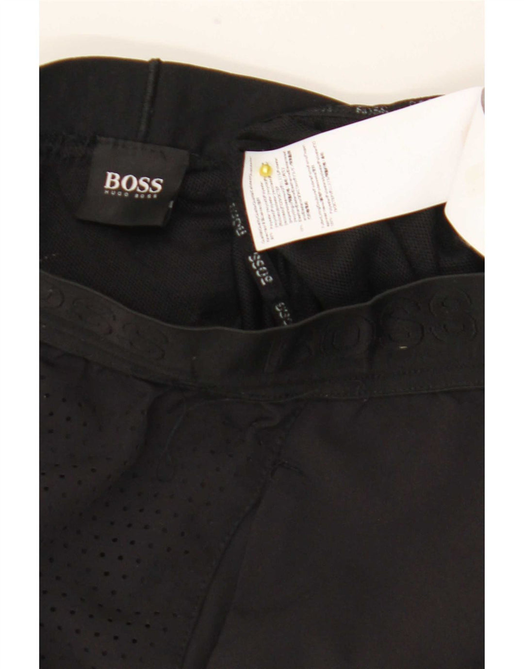 Pantaloncini sportivi da uomo Hugo Boss piccoli in poliestere nero