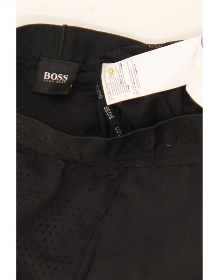 Pantaloncini sportivi da uomo Hugo Boss piccoli in poliestere nero