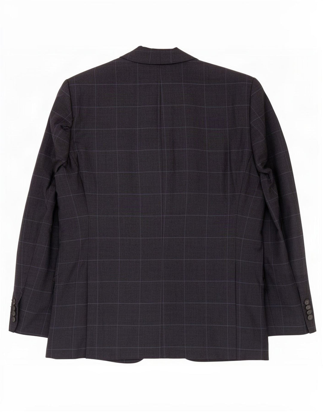 Giacca blazer a 2 bottoni da uomo Marks & Spencer UK 44 XL Lino a quadri blu navy