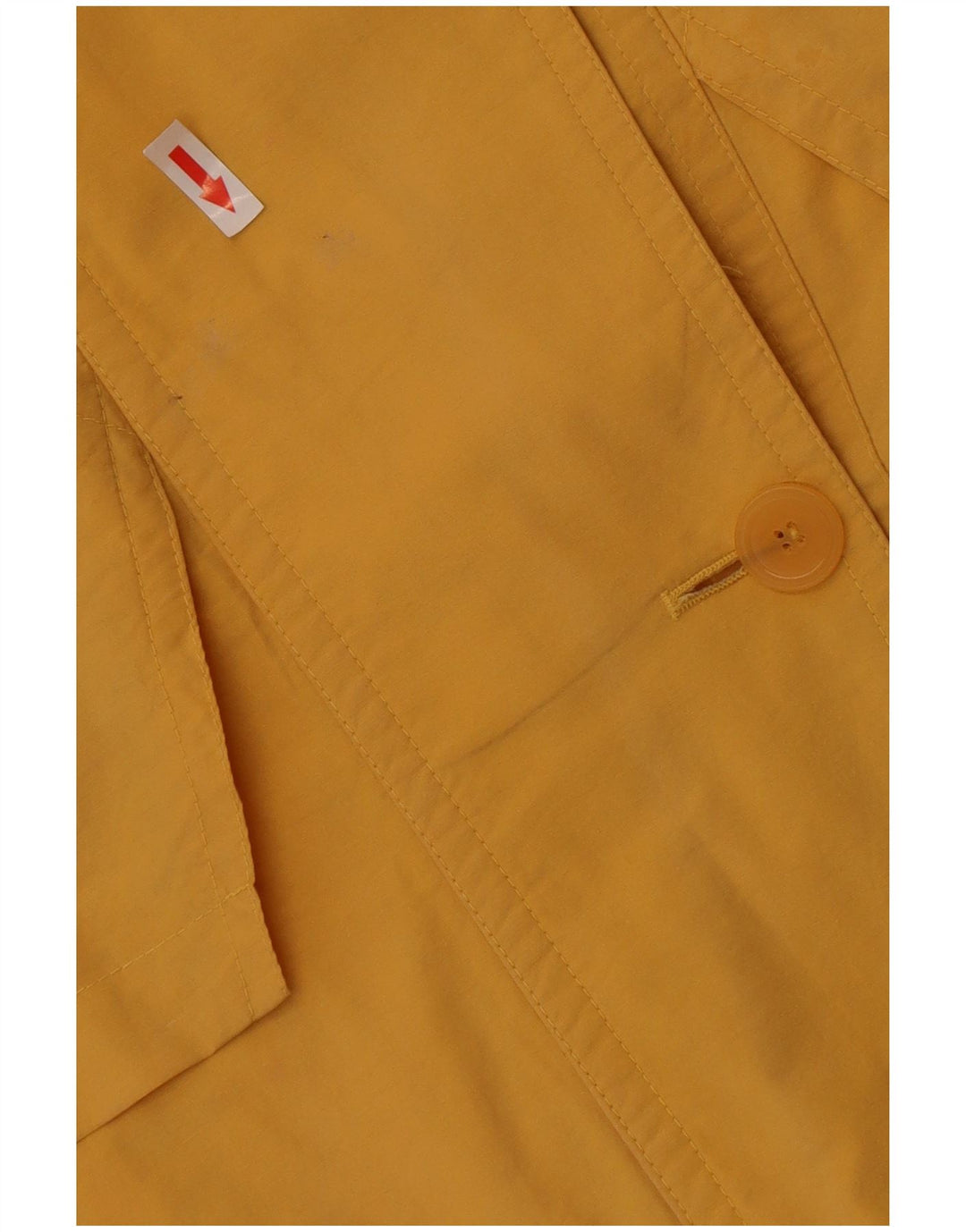 Trench oversize da donna vintage UK 14 grande cotone giallo