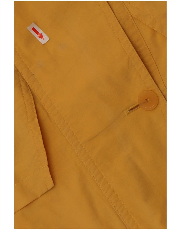Trench oversize da donna vintage UK 14 grande cotone giallo