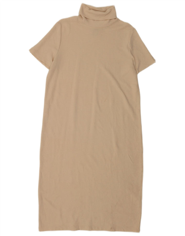 Vestito lungo da donna Zara UK 16 grande in cotone beige