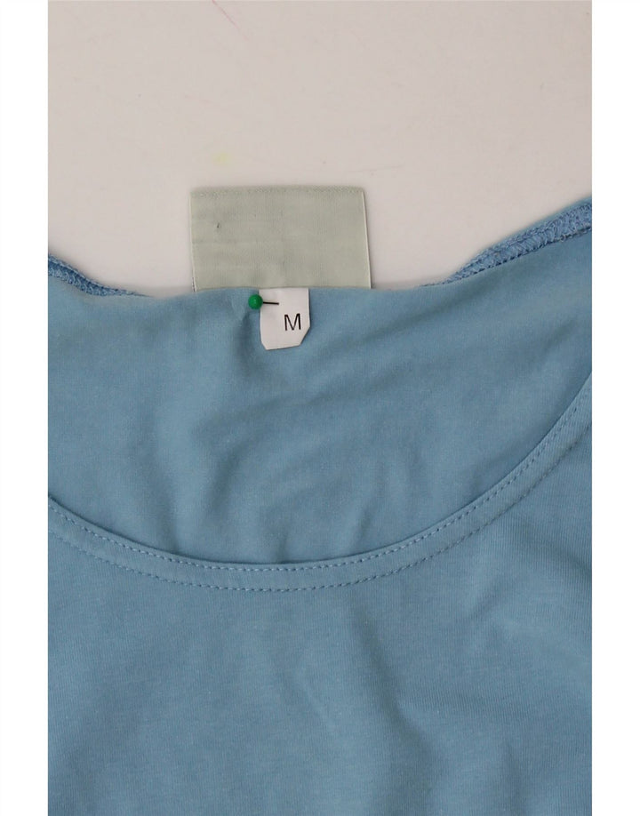 ASICS Womens Top 3/4 Sleeve UK 12 Medium Blue Cotton Vintage Asics and Second-Hand Asics from Messina Hembry 