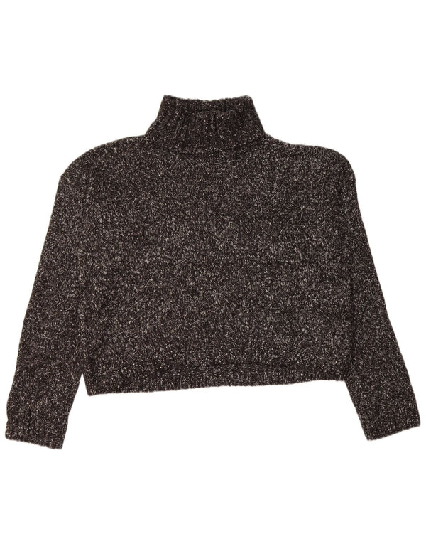 CALVIN KLEIN JEANS maglione maglione da donna con collo alto UK 16 grande nero