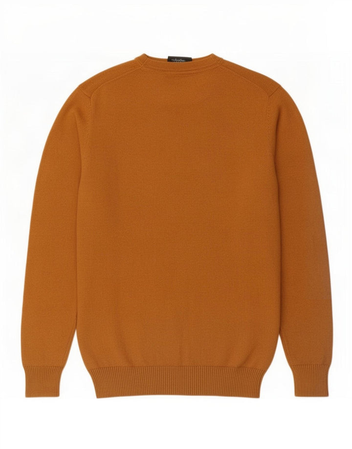 Lyle & Scott Maglione girocollo da uomo in cotone marrone piccolo