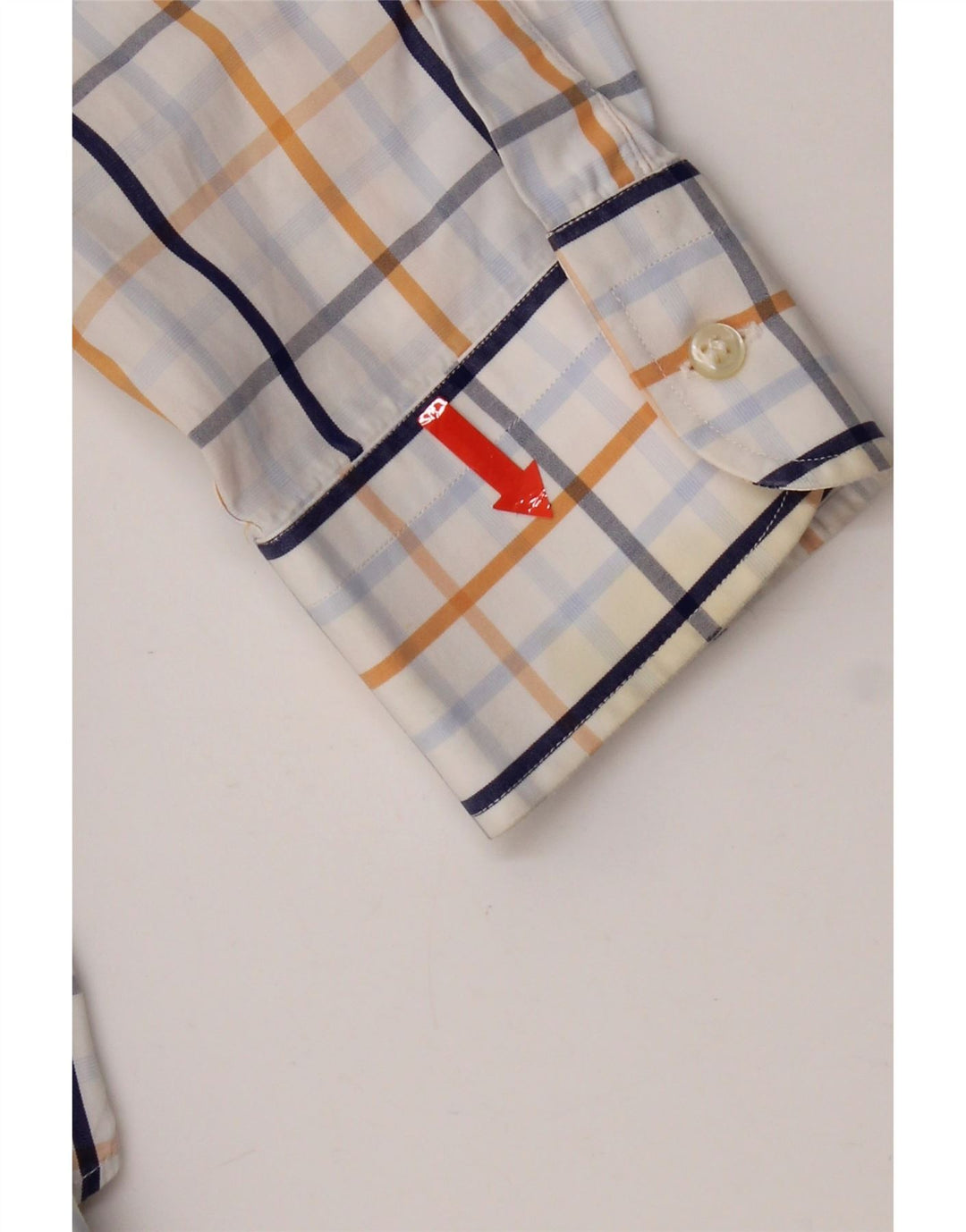 Camicia da uomo Paul & Shark taglia 44 XL cotone a quadri bianchi