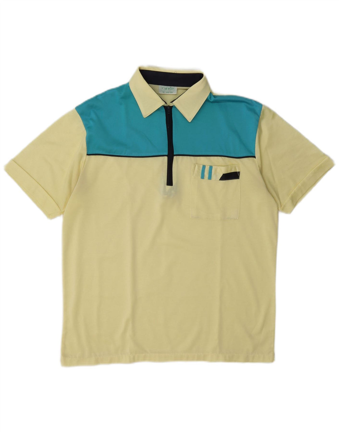 Polo Canda da uomo IT 44/46 Small Giallo Colourblock