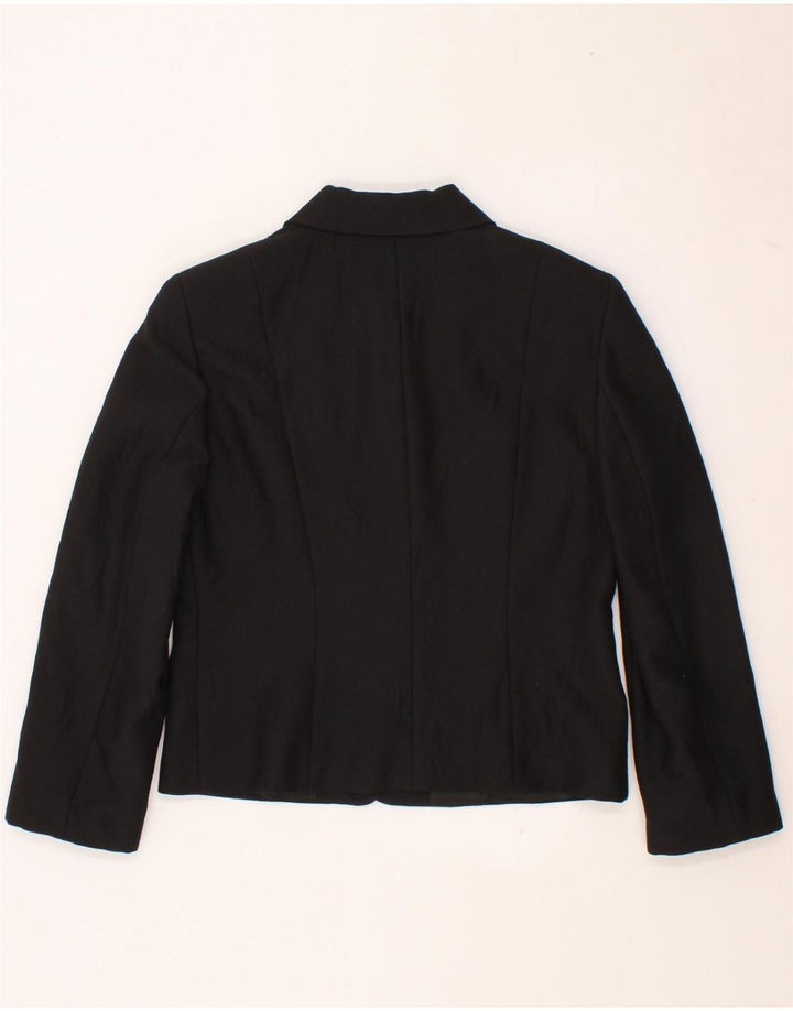 DREAM Womens 4 Button Blazer Jacket UK 12 Medium Black Polyester Vintage Dream and Second-Hand Dream from Messina Hembry 