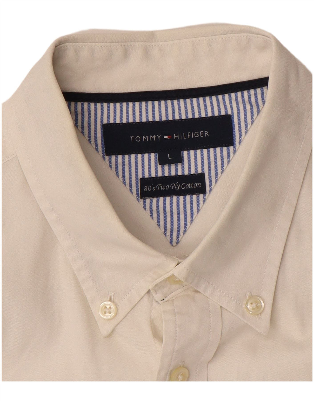 TOMMY HILFIGER Camicia da uomo grande in cotone bianco