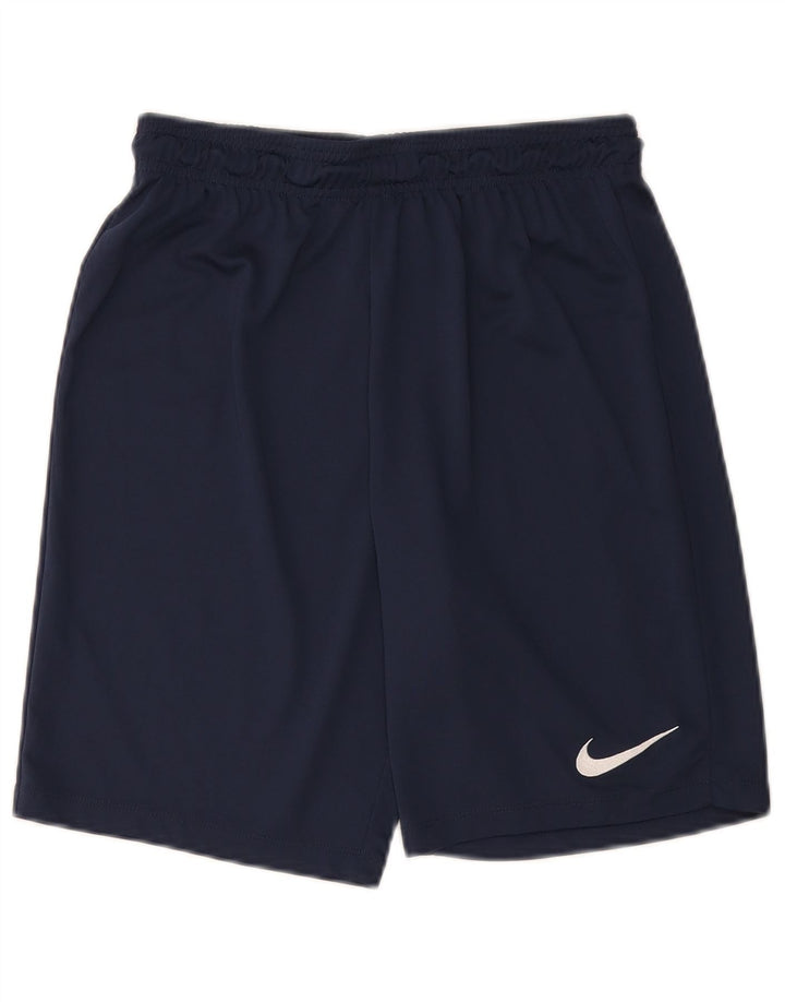 Pantaloncini sportivi Nike da uomo piccoli in poliestere blu navy