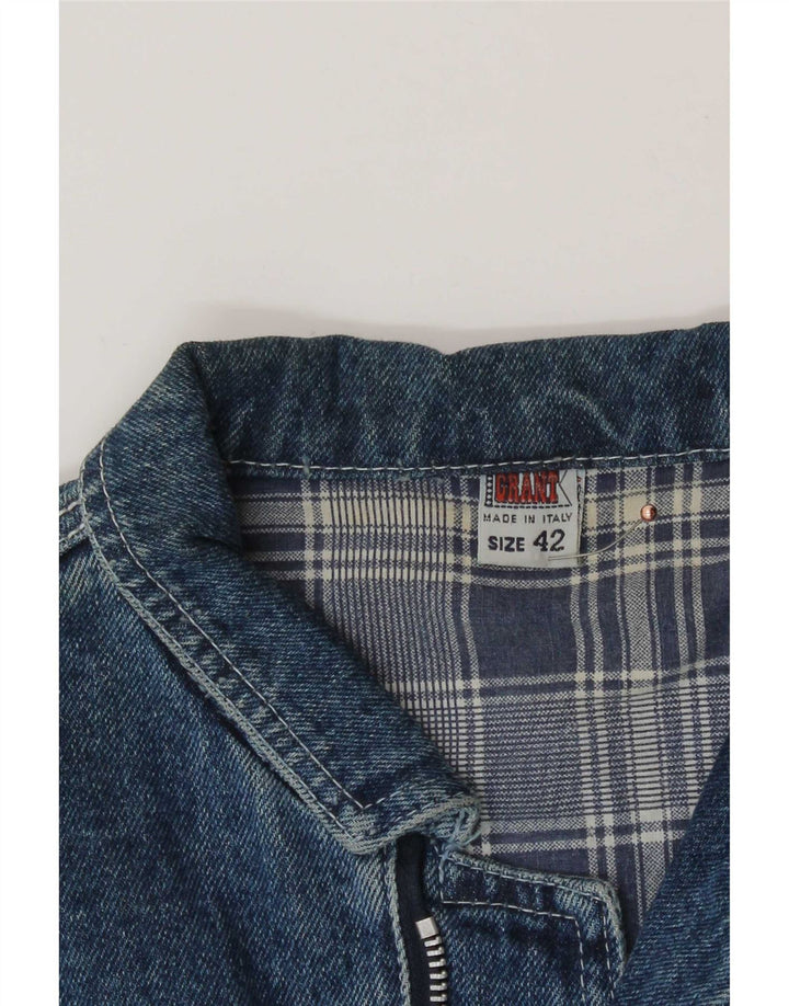 Giacca di jeans vintage da donna IT 42 Blu medio Cotone