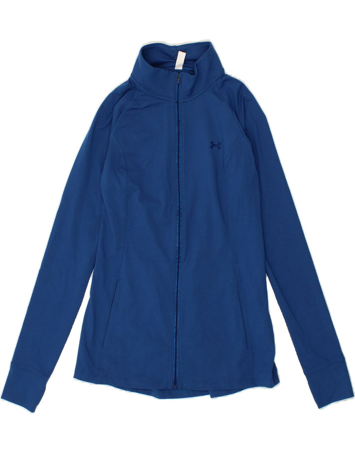 UNDER ARMOUR Womens Tracksuit Top Jacket UK 6 XS Blue Polyester Vintage Under Armour and Second-Hand Under Armour from Messina Hembry 