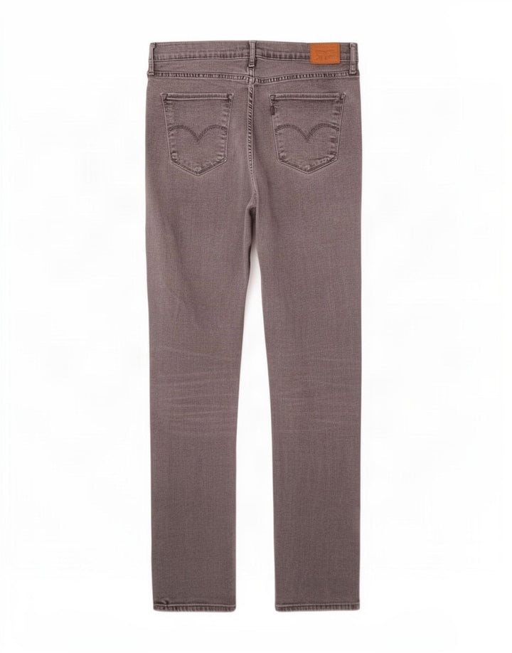 Jeans dritti a vita alta Levi's 724 da donna W33 L30 cotone grigio