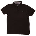 Polo da uomo Tommy Hilfiger grande in cotone nero