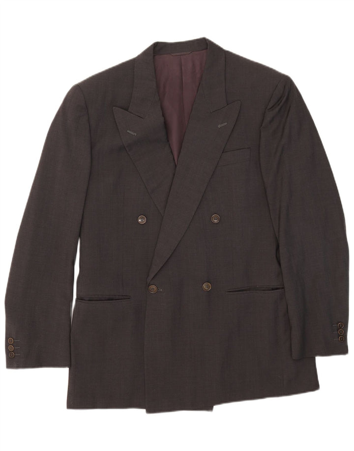 Giacca Blazer Doppiopetto Uomo Nino Cerruti IT 50 Large Grigio Lana