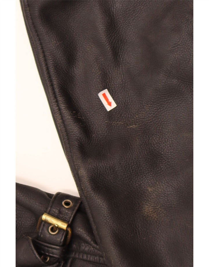 Giacca in pelle vintage da uomo UK 42 XL in pelle nera