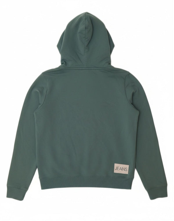 CALVIN KLEIN JEANS Maglione con cappuccio grafico da bambino 13-14 anni in cotone verde