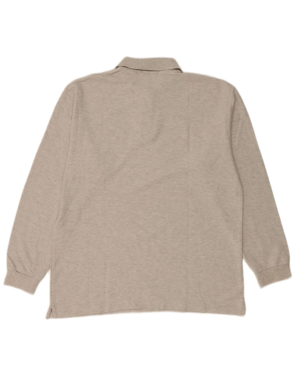 Polo da uomo a maniche lunghe Fila IT 52 Large in cotone grigio