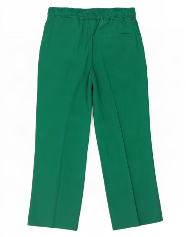 Pantaloni chino a gamba larga da donna Marks & Spencer UK 12 medio W30 L29 verde