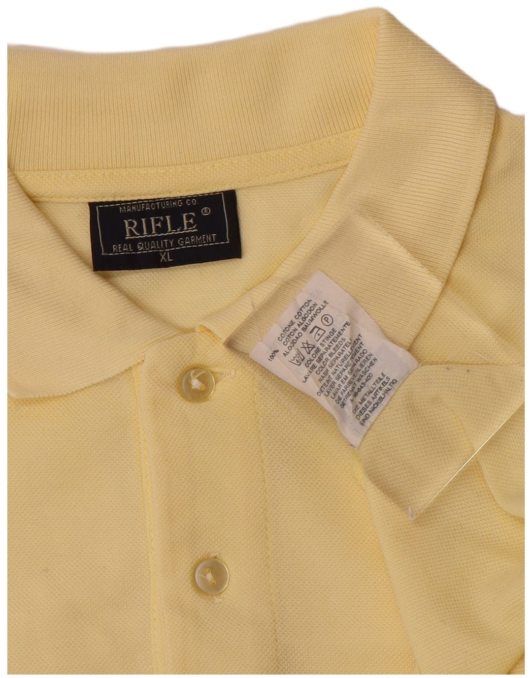 Polo da uomo RIFLE XL in cotone giallo