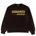 Felpa grafica per ragazzi Dsquared2 9-10 anni in cotone nero