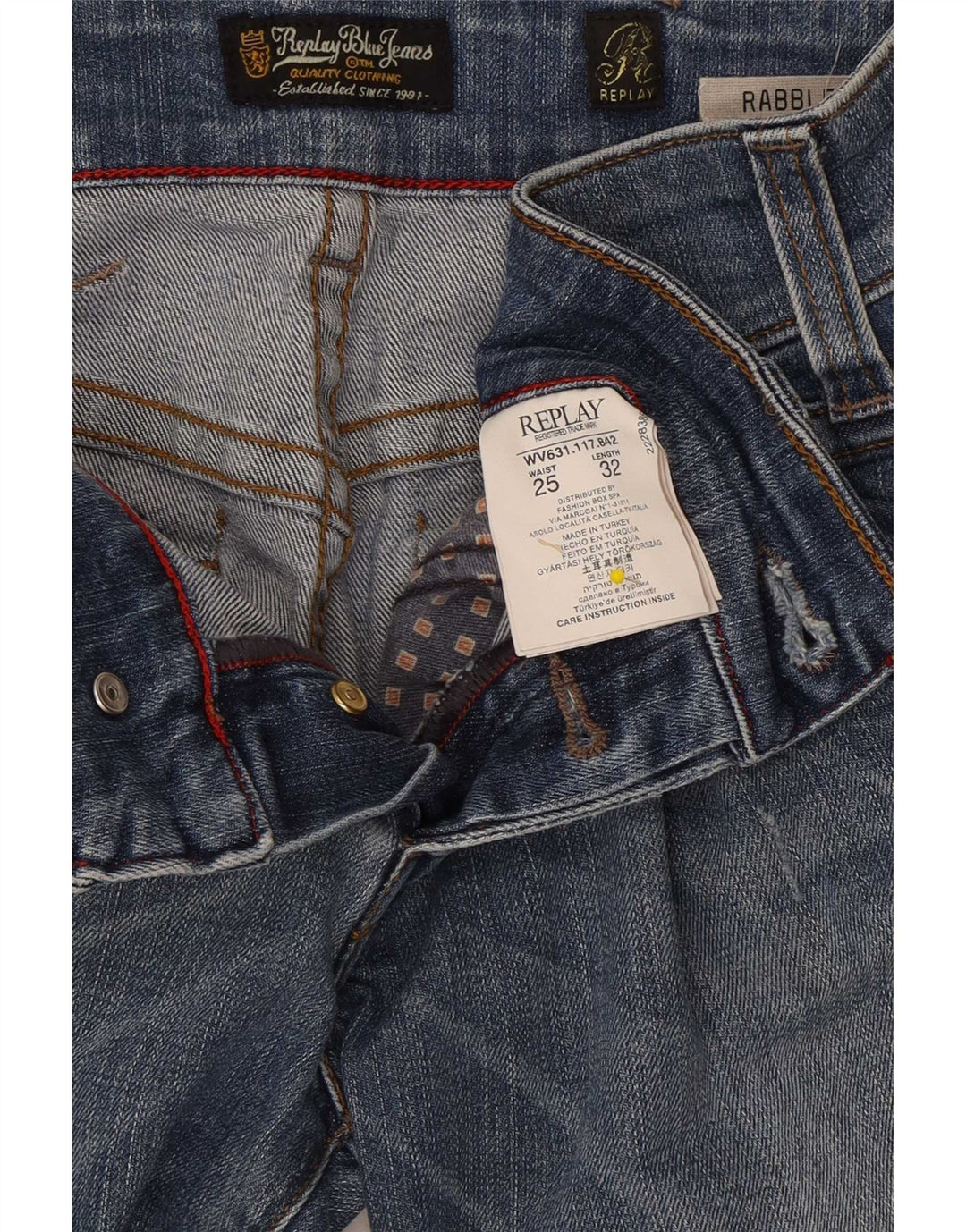 Jeans Replay Rabbler Bootcut da donna W25 L32 cotone blu