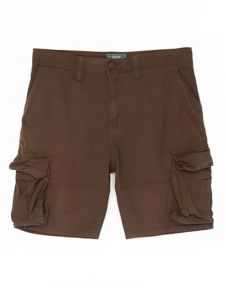 Pantaloncini cargo da uomo Fat Face XL W40 in cotone marrone