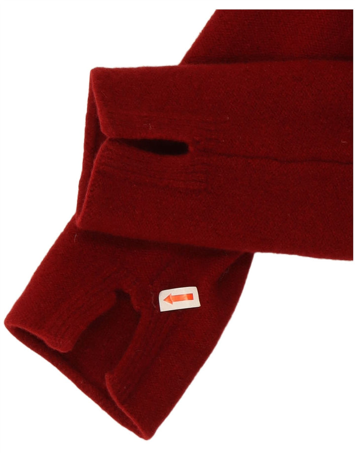 Maglione da donna con scollo a barca Toast, maglione piccolo/medio in lana rossa