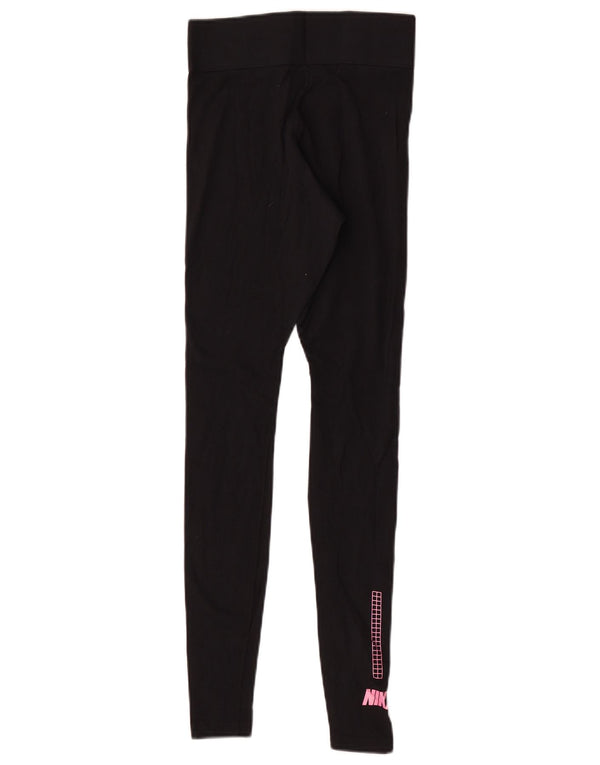 Leggings corti con grafica Nike da donna UK 4 XS neri