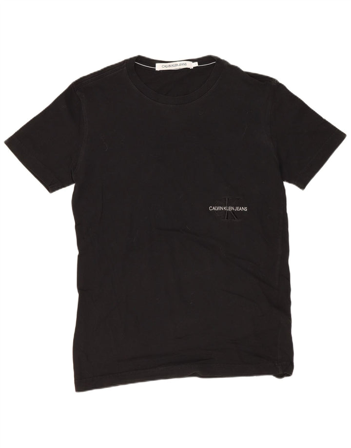 CALVIN KLEIN JEANS T-shirt grafica da uomo Top piccola in cotone nero