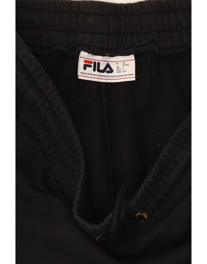Pantaloni da tuta da uomo Fila Cargo Joggers grandi in cotone nero