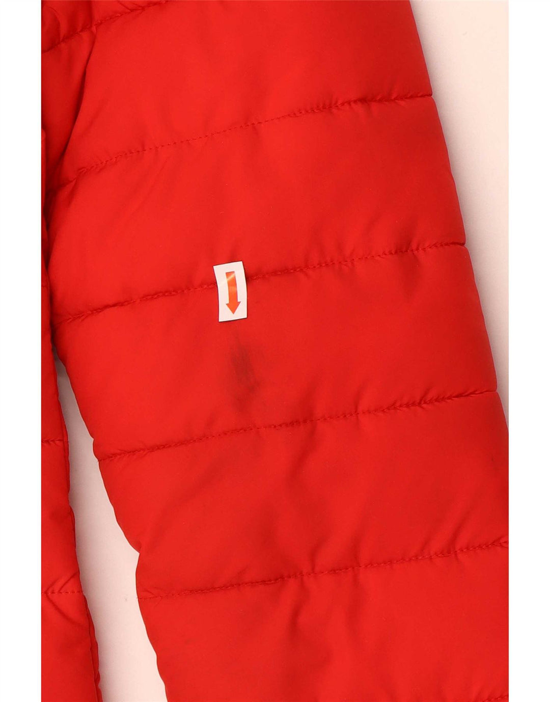 Cappotto imbottito con cappuccio da donna Superdry UK 8 piccolo poliestere rosso