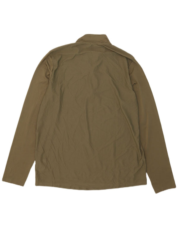 Adidas Aeroready Zip Neck Pullover Tuta da uomo Top Large Poliestere kaki
