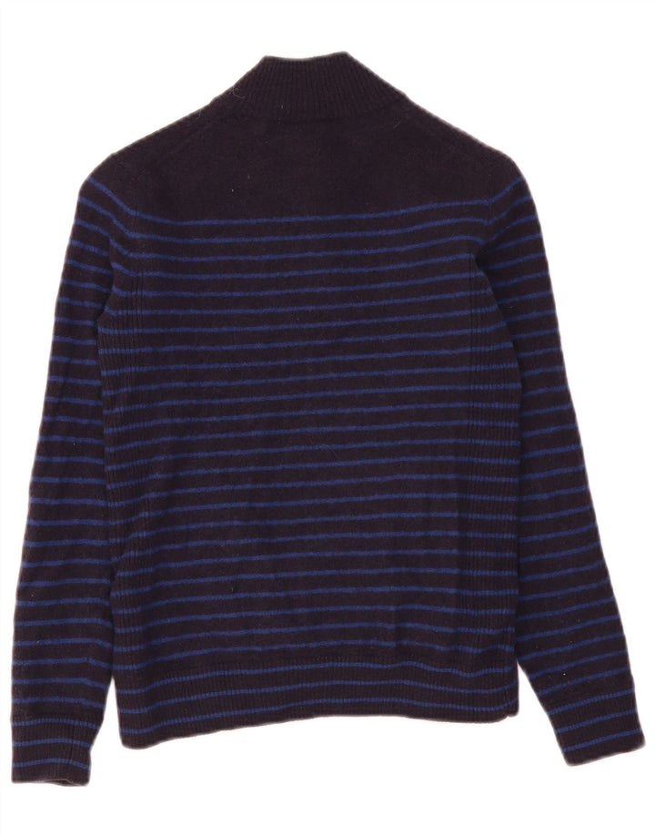Maglione da donna Reiss con collo a bottoni, UK 12, medio, blu navy a righe