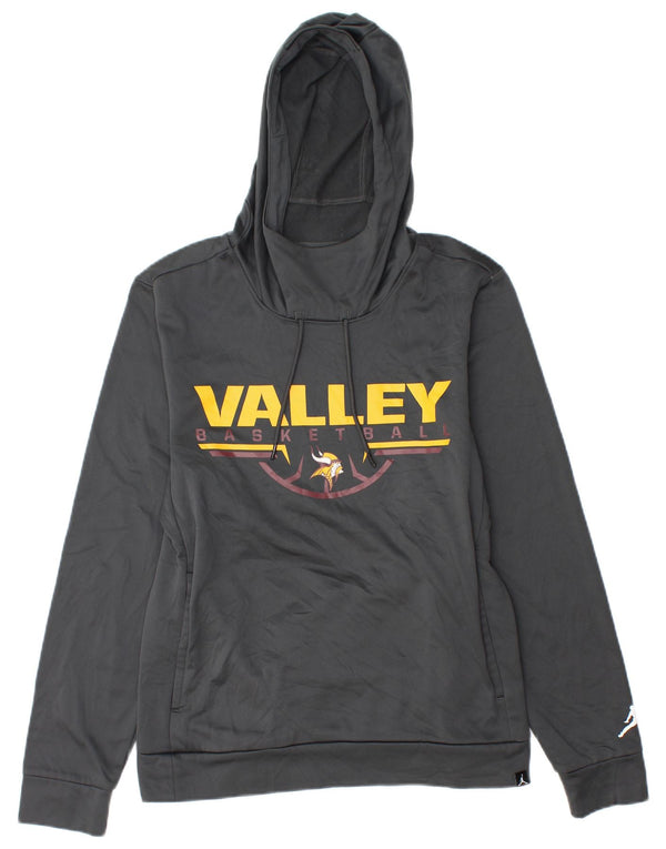 Felpa con cappuccio grafica Jordan da uomo Minnesota Vikings, piccola, in poliestere grigio