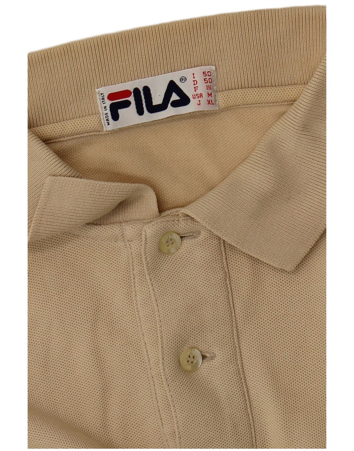 Polo FILA Uomo Manica Lunga IT 50 Beige Medio
