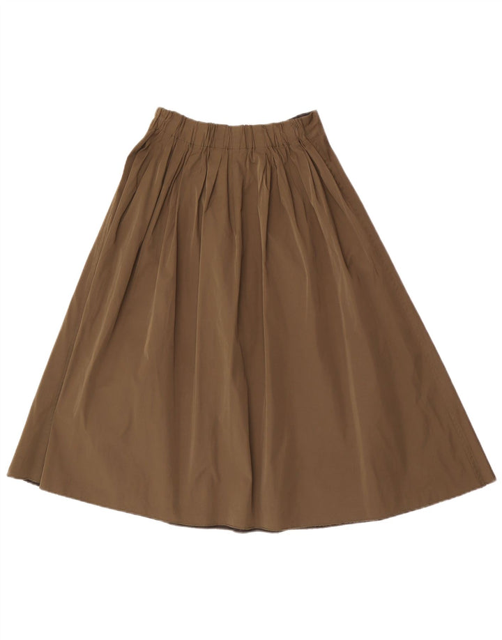 Gonna svasata a vita alta da donna Zara XS W24 poliestere kaki