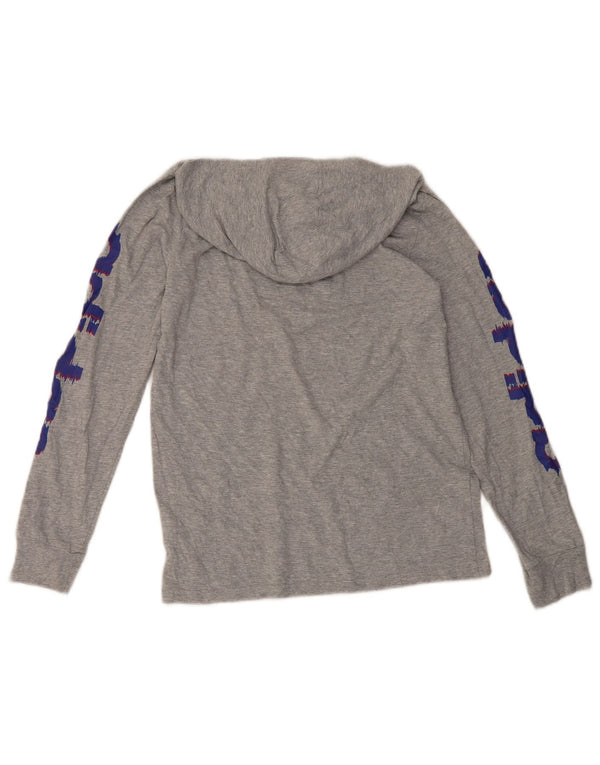 Top Adidas da ragazzo con cappuccio grafico a maniche lunghe 14-15 anni grande in cotone grigio