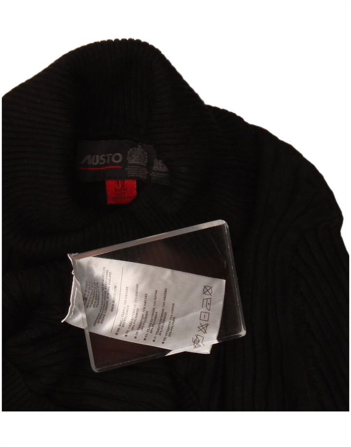Musto Maglione da donna con collo alto e collo alto UK 12 Viscosa nera media