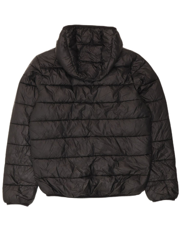 Champion Boys Hooded Padded Jacket 15-16 Years 2XL Black Polyester