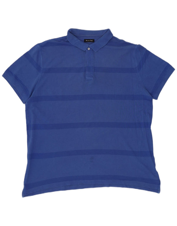 Polo da uomo MASSIMO DUTTI 2XL a righe blu