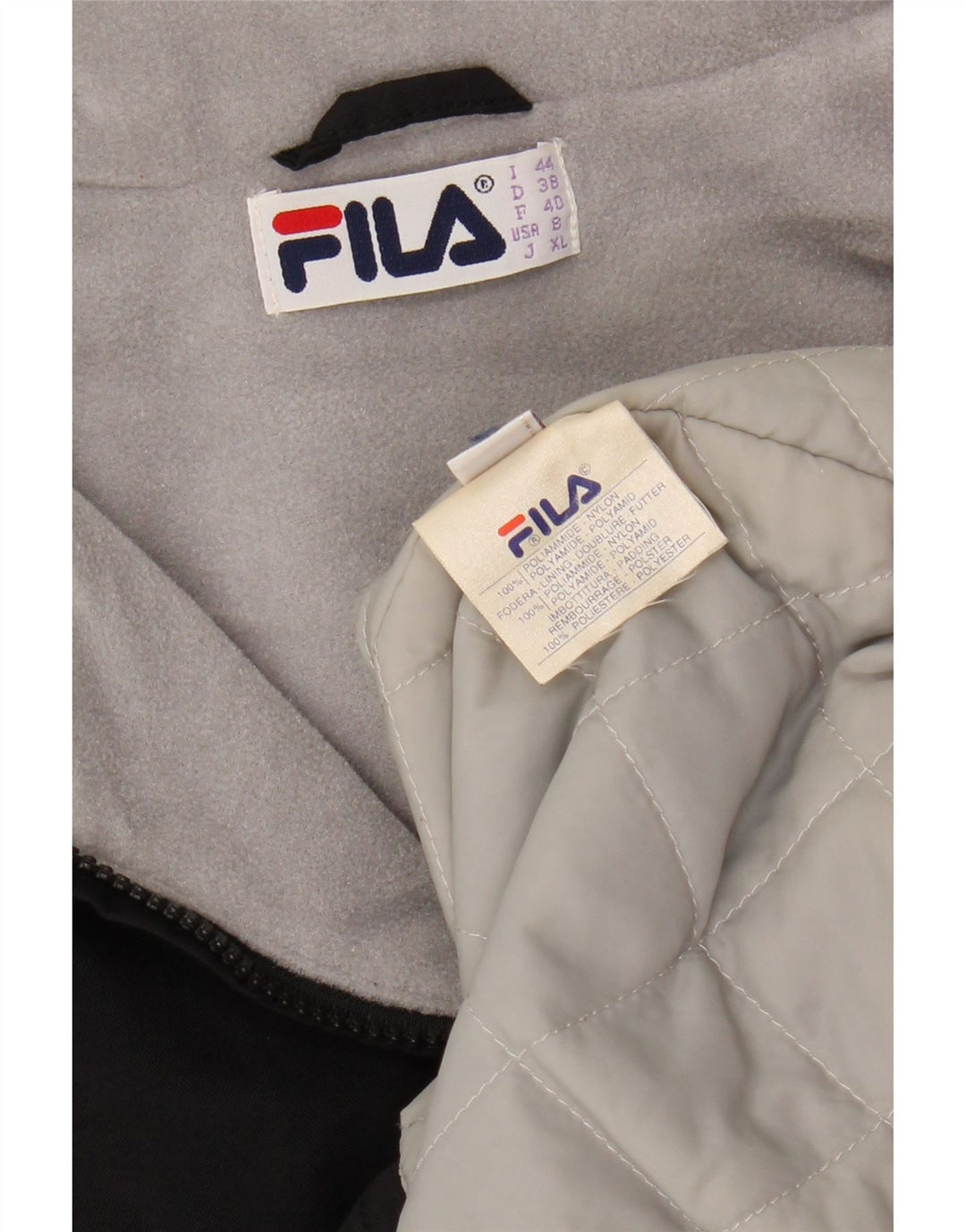 FILA Womens Loose Fit Windbreaker Coat US 8 Medium Black Polyamide