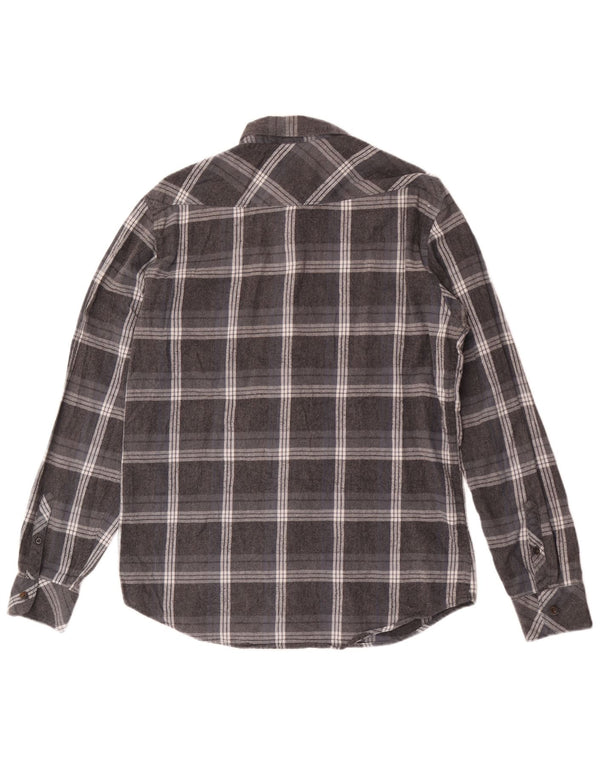 Camicia da uomo in flanella Billabong, cotone scozzese grande grigio