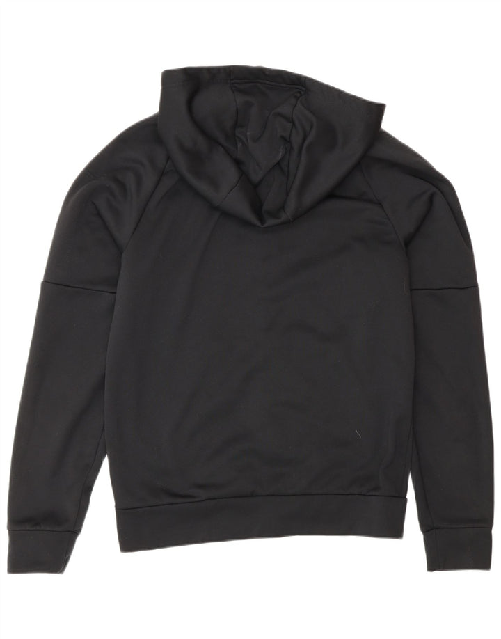 Felpa con cappuccio e zip Nike Therma-Fit da uomo, piccola, in poliestere nero