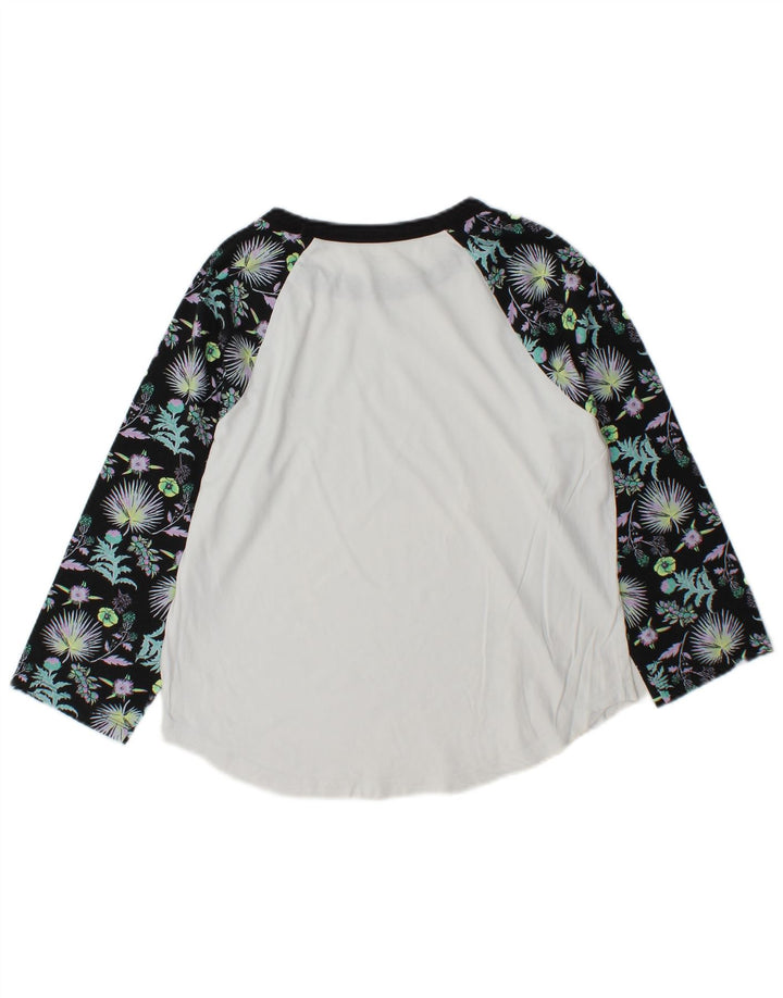 Maglia da donna Vans manica 3/4 UK 14 Medium White Colourblock