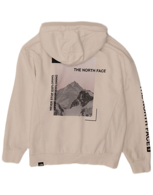 Felpa con cappuccio grafica da donna The North Face UK 14 grande cotone bianco