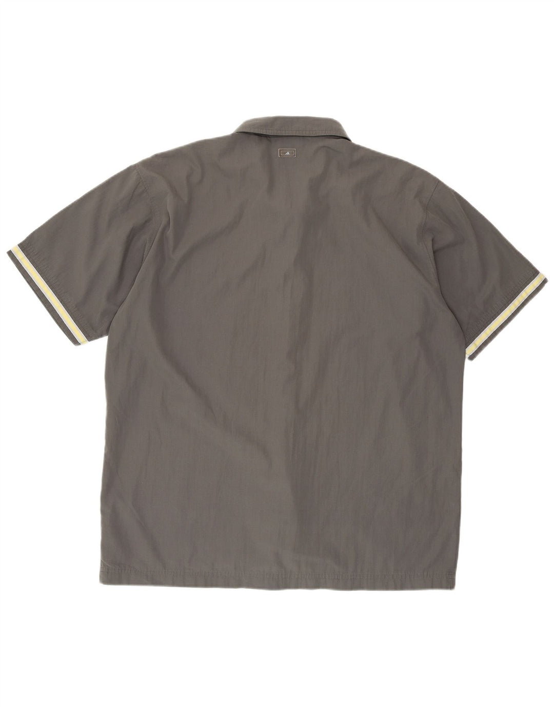 Camicia a maniche corte da uomo ADIDAS UK 44/46 grande cotone grigio