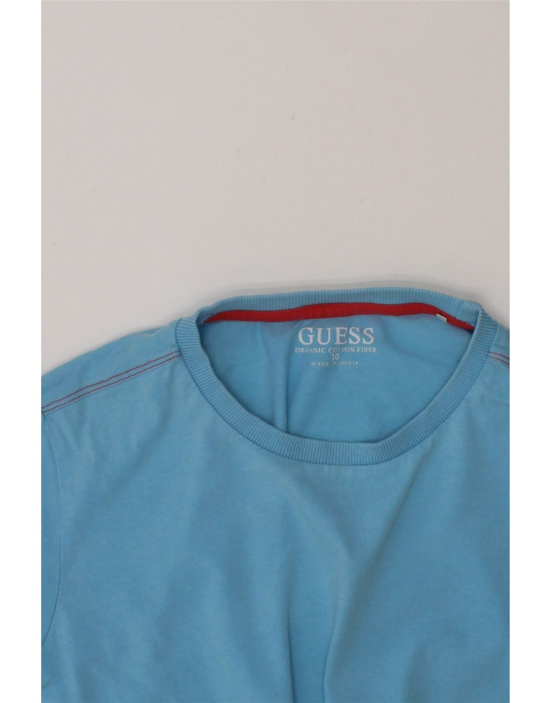 GUESS Boys Graphic T-Shirt Top 9-10 Years Blue Cotton Vintage Guess and Second-Hand Guess from Messina Hembry 